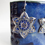 Flourish - Floral Monoprint Earrings