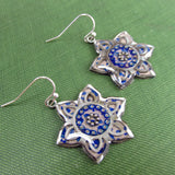 Flourish - Floral Monoprint Earrings