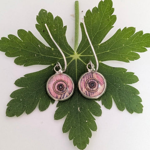 Pomegranate - silver plated earrings
