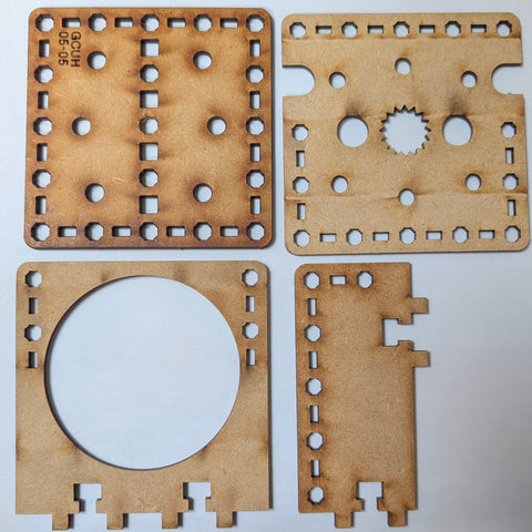 4 x Wooden pieces for gel plate texture making