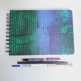 Original Monoprint Bound All Media A5 Notebook – 160gsm Seawhite Paper (50 Pages / 100 Sides) - Distort