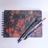 Original Monoprint Bound All Media A5 Notebook – 160gsm Seawhite Paper (50 Pages / 100 Sides) - Yew
