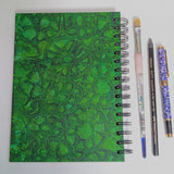 Original Monoprint Bound All Media A5 Notebook – 160gsm Seawhite Paper (50 Pages / 100 Sides) - Diatom