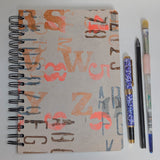 Original Monoprint Bound All Media A5 Notebook – 160gsm Seawhite Paper (50 Pages / 100 Sides) - Letterpress