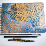 Original Monoprint Bound All Media A5 Notebook – 160gsm Seawhite Paper (50 Pages / 100 Sides) - Horizon