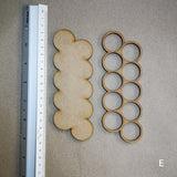 Wooden pieces for gel plate texture making