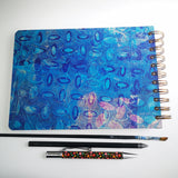 Original Monoprint Bound All Media A5 Notebook – 160gsm Seawhite Paper (50 Pages / 100 Sides) - Hatch