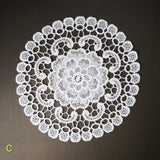 Medium sewn doily for gel plate texture making approx 21cm wide
