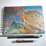 Original Monoprint Bound All Media A5 Notebook – 160gsm Seawhite Paper (50 Pages / 100 Sides) - Horizon