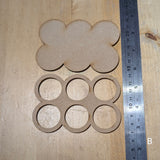 Wooden pieces for gel plate texture making