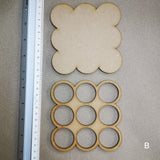 Wooden pieces for gel plate texture making