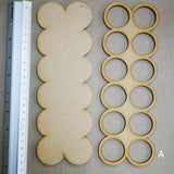 Wooden pieces for gel plate texture making