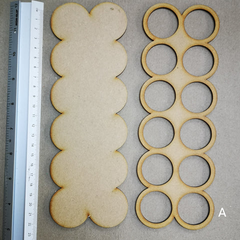 Wooden pieces for gel plate texture making