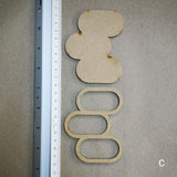 Wooden pieces for gel plate texture making