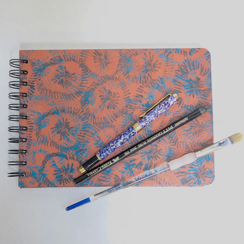 Original Monoprint Bound All Media A5 Notebook – 160gsm Seawhite Paper (50 Pages / 100 Sides) - Whisk