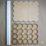 Wooden pieces for gel plate texture making