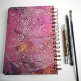 Original Monoprint Bound All Media A5 Notebook – 160gsm Seawhite Paper (50 Pages / 100 Sides) - Doily