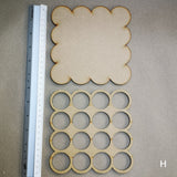 Wooden pieces for gel plate texture making