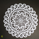 Medium sewn doily for gel plate texture making approx 21cm wide