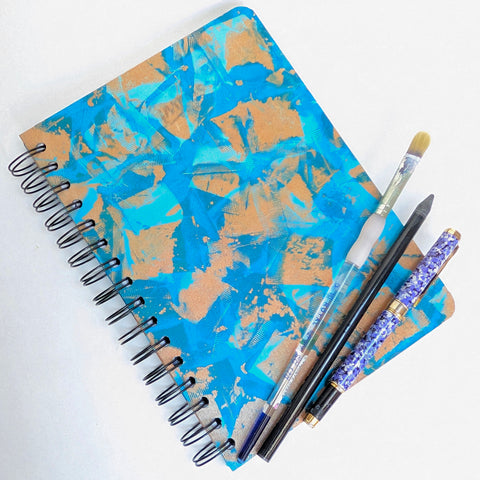 Original Monoprint Bound All Media A5 Notebook – 160gsm Seawhite Paper (50 Pages / 100 Sides) - Preserve