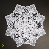 Medium sewn doily for gel plate texture making approx 21cm wide