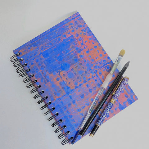 Original Monoprint Bound All Media A5 Notebook – 160gsm Seawhite Paper (50 Pages / 100 Sides) - Construct
