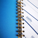 Original Monoprint Bound All Media A5 Notebook – 160gsm Seawhite Paper (50 Pages / 100 Sides) - Blue Fern