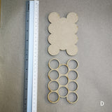 Wooden pieces for gel plate texture making