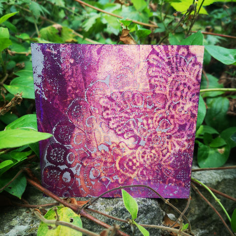 Cherish - Mixed Media Collage Art Work on Wood Canvas