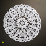 Medium sewn doily for gel plate texture making approx 21cm wide