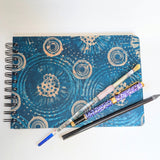 Original Monoprint Bound All Media A5 Notebook – 160gsm Seawhite Paper (50 Pages / 100 Sides) - Wonder