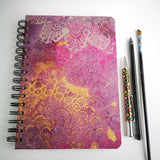 Original Monoprint Bound All Media A5 Notebook – 160gsm Seawhite Paper (50 Pages / 100 Sides) - Doily