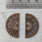 2 x laser cut fan shapes for gel plate texture making
