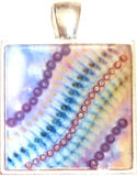 silver plated resin pendant