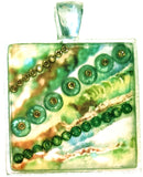 silver plated resin pendant