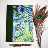 Hand made address book / tab pages / A5 address book / handbound address book / Batik design