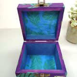 Hand painted gift box / trinket box / oak leaf design