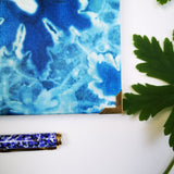 Handbound sketchbook / journal / notebook / diary / cyanotype geranium design