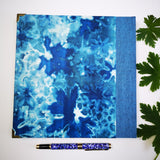 Handbound sketchbook / journal / notebook / diary / cyanotype geranium design