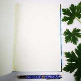 Handbound journal / notebook / diary -  geranium leaf design