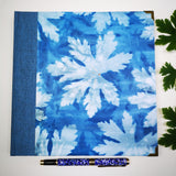 Handbound sketchbook / journal / notebook / diary / cyanotype geranium design