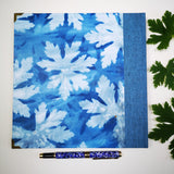 Handbound sketchbook / journal / notebook / diary / cyanotype geranium design