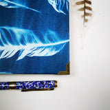 Handbound journal / notebook / diary -  feather design