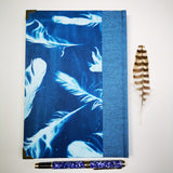 Handbound journal / notebook / diary -  feather design