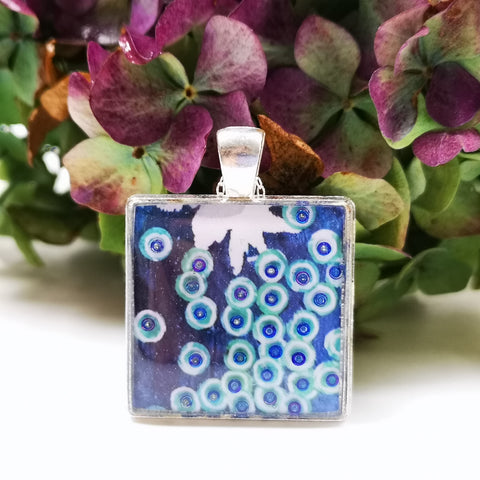 Micro - square pendant and necklace