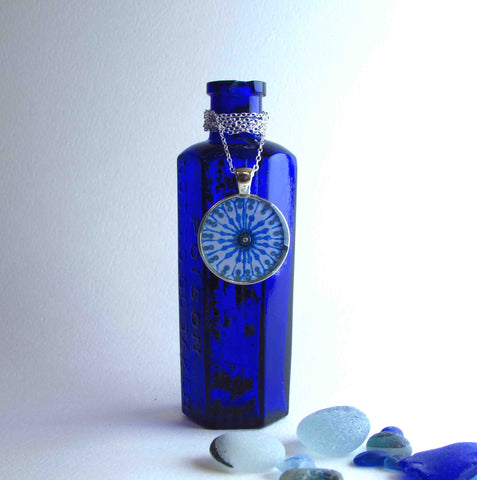 Cornflower pendant