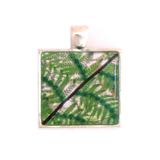 Palm - silver plated pendant and necklace