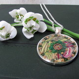 Yarn - silver plated pendant and necklace