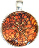 Amber - silver plated pendant and necklace