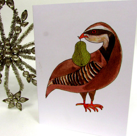 Partridge and Pear Card